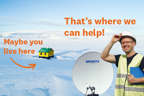 Gravity Internet Satellite Connection fo TV